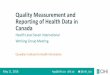 Quality Measurement and Reporting of Health Data in Canada