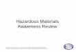 Hazardous Materials Awareness Review - NHRMC