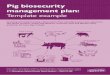 Pig biosecurity management plan