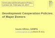 Development Cooperation Policies of Major Donors