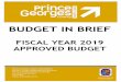 Budget in Brief - Prince George's County, Maryland