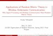 Applications of Random Matrix Theory in Wireless 