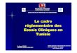 REPUBLIQUE TUNISIENNE MINISTERE DE LA SANTE DIRECTION DE 