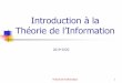 Introduction à la Théorie de l’Information