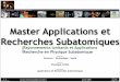 Master Applications et Recherches Subatomiques