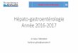 Hépato-gastroentérologie Année 2016-2017