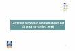 Carrefour technique des formateurs Caf 12 et 13 novembre 2018