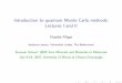Introduction to quantum Monte Carlo methods: Lectures I and II