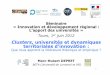 Clusters, universités et dynamiques territoriales d'innovation