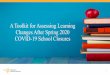 A Toolkit for Assessing Learning Changes After Spring 2020 