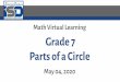 Math Virtual Learning Grade 7 Parts of a Circle