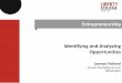 Entrepreneurship Identifying and Analyzing Opportunities