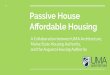 Passive House Aﬀordable Housing