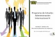 Programa de Estudio: Administración Internacional II