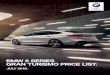 BMW 6 SERIES GRAN TURISMO PRICE LIST