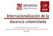 docencia universitaria Internacionalización de la
