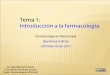 Tema 1: Introducción a la farmacología