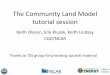The Community Land Model tutorial session