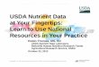USDA Nutrient Data at Your Fingertips: Learn to Use 