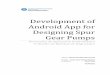 Development of Android App for Designing Spur Gear Pumps