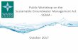 Public Workshop on the Sustainable Groundwater Management 