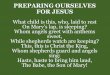 PREPARING OURSELVES FOR JESUS
