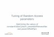 Tuning of Random Access parameters