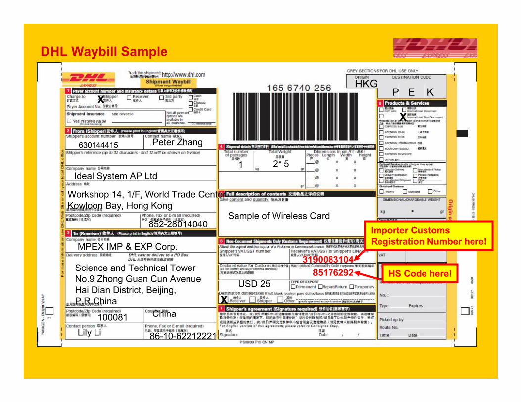 (PDF) DHL Waybill Sample - DHL | Schweiz | Deutsch€¦ · DHL Waybill ...