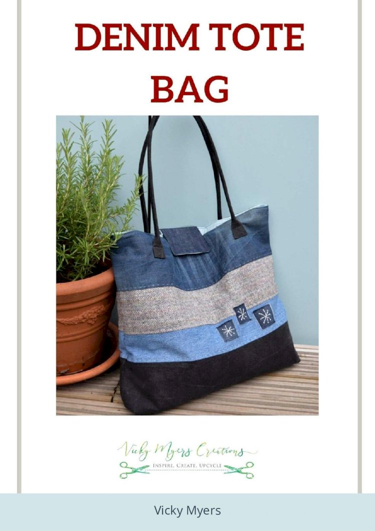 (PDF) Large Denim Tote Bag - Vicky Myers Creations...seams along the ...