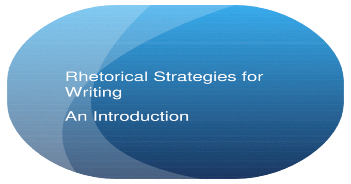 Rhetorical strategies essay