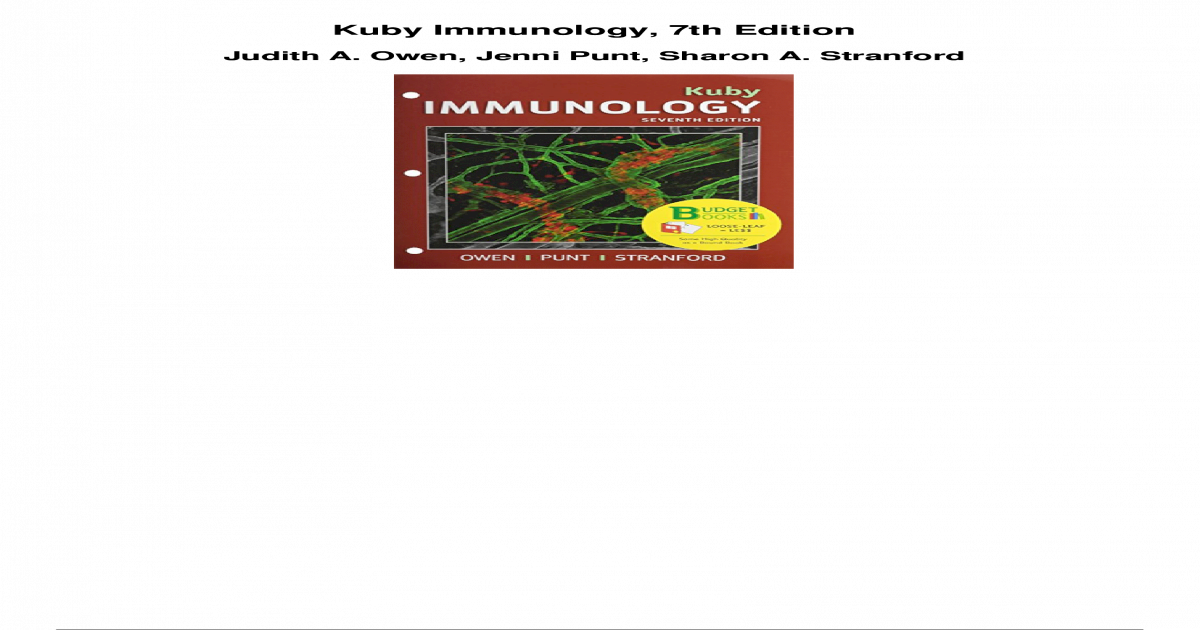 Kuby immunology 7th edition download pdf