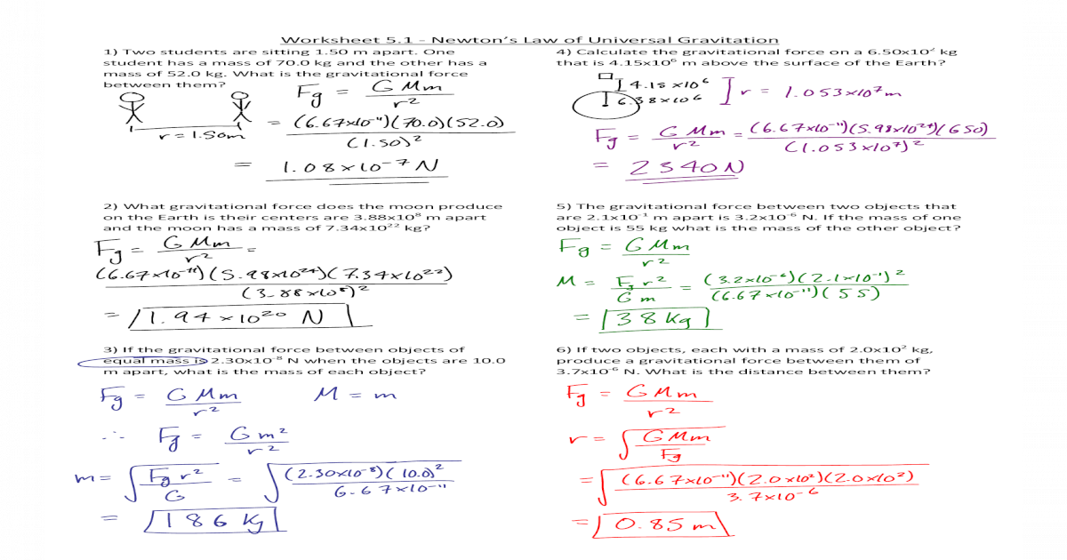 worksheet-5-1-newtons-law-of-universal-gravitation-two-students-are-sitting-1-50-m-apart-one
