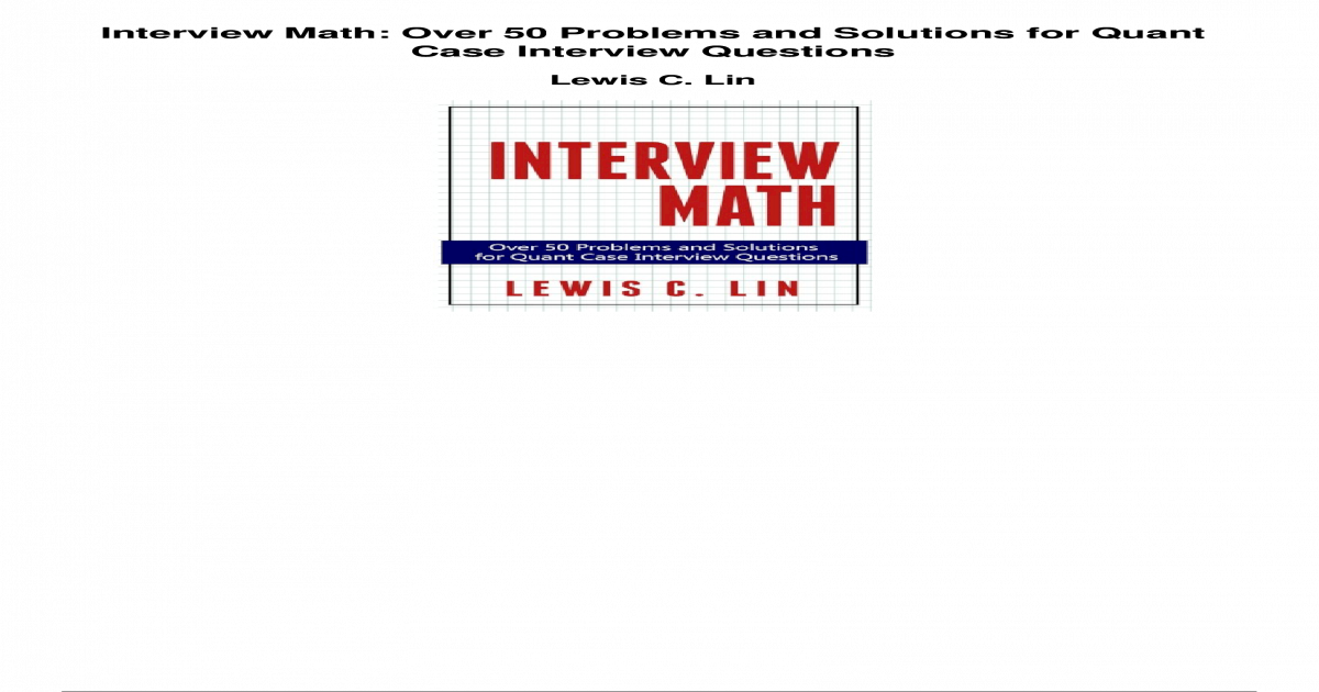 interview math lewis lin pdf download