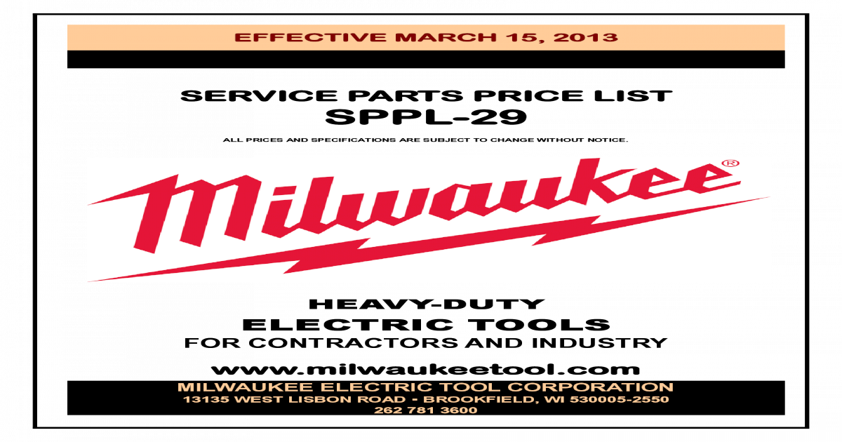 Milwaukee 40-50-0030 Brush Holder Spring 