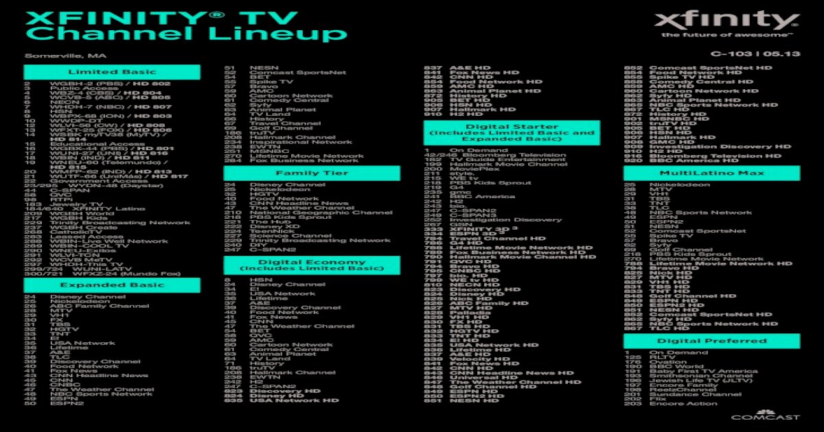 printable xfinity channel guide that are sassy ruby website xfinity
