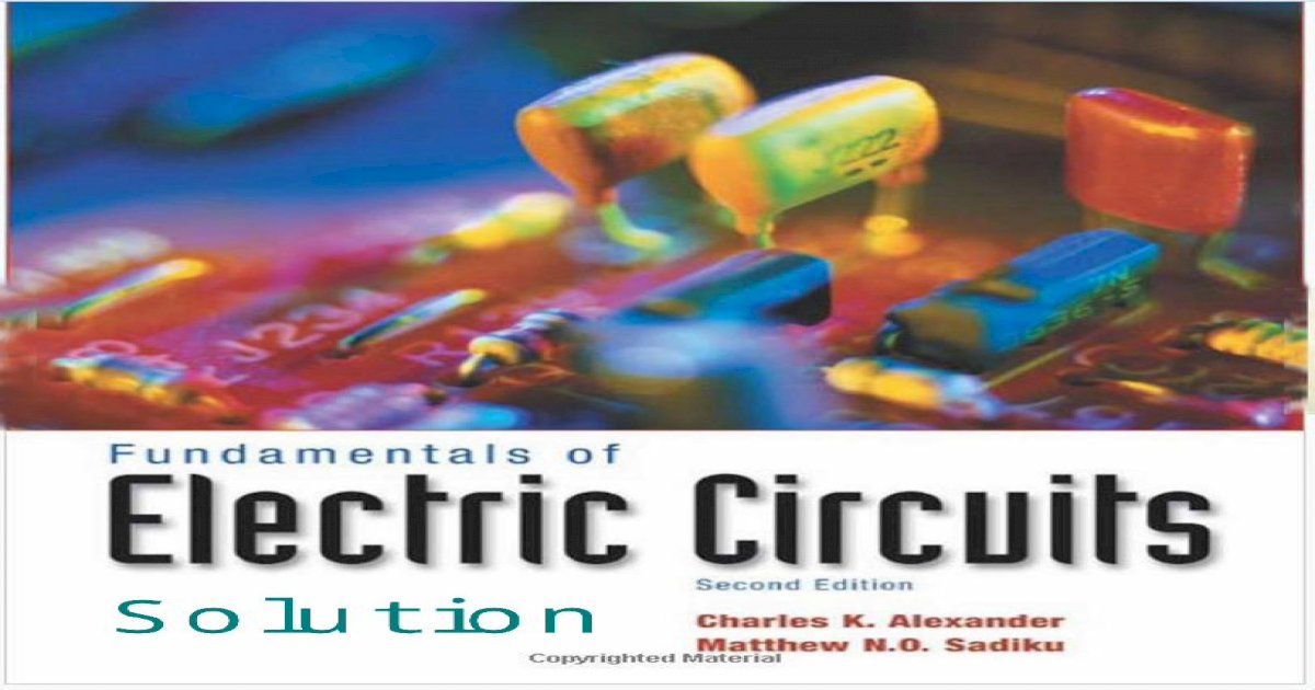 Electric Circuits 2nd Ed By Alexander