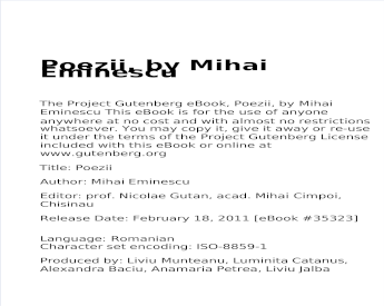 Mihai Eminescu Poezii